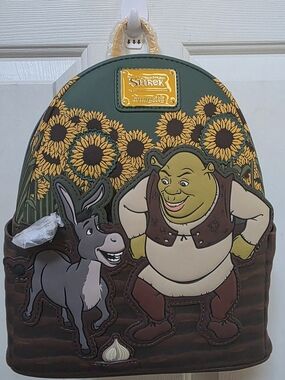 Shrek Loungefly Sunflower Mini Backpack with Donkey NWT